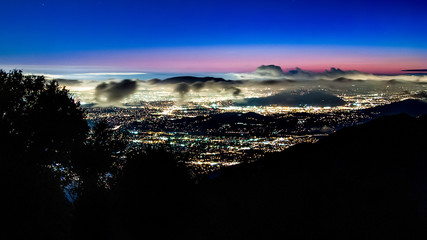 Cloud-Covered City Lights from Mt. Wilson