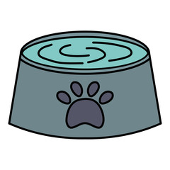 plastic dish with water care mascot