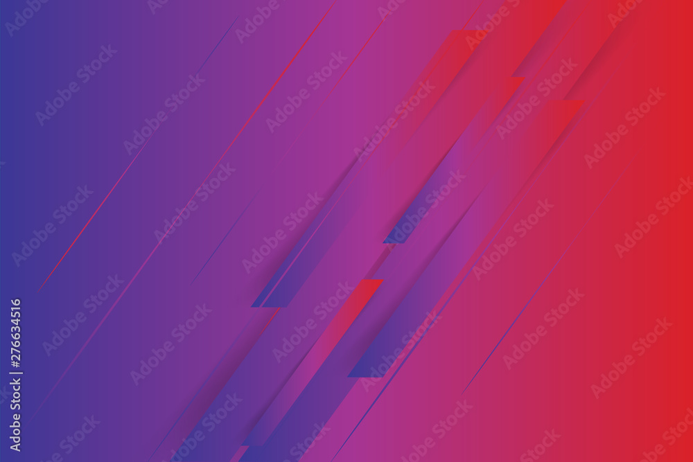 Wall mural minimal geometric background. dynamic fluid shapes composition with modern abstract design for landi
