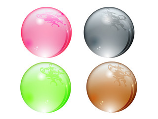 Set of round art abstract , colorful banners shapes.  Illustration design.