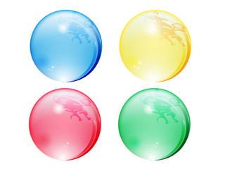 Set of round art abstract , colorful banners shapes.  Illustration design.