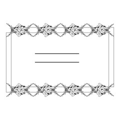 Obraz premium Vector illustration design of card for beauty of leaf floral frame