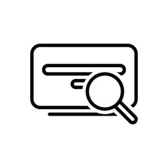 Black line icon for search 