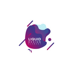 Color abstract liquid shape, fluid color overlap gradient background. Vector creative neon color design
