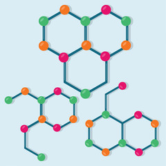 molecular structure isolated for science concept icon vector illustration