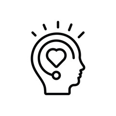 Black line icon for inspiration 