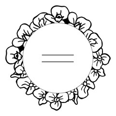 Vector illustration style of card for very beautiful leaf flower frame