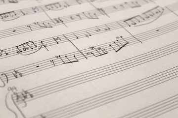 Unfinished handwritten music composition