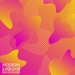Liquid color background design with trendy shapes composition. Futuristic design background for banner poster frame
