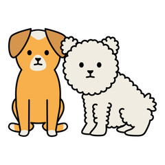 little dogs adorables mascots characters