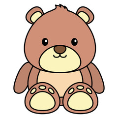 bear toy on white background
