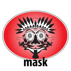 vintage Vector illustration of mask
