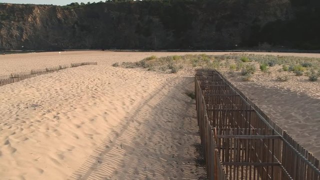 Beautiful and cinematic odeceixe beach at vicentina coast, algarve