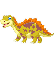 Fototapeta premium Cartoon dinosaur on white background