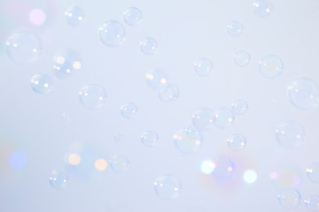 colorful soap bubbles background.