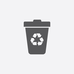 Simple Recycle Bin Vector Icon