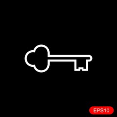 lock icon with black background. vector design