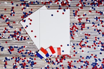 The national holiday of July 14 is a happy Independence Day of France, Bastille Day, the concept of...