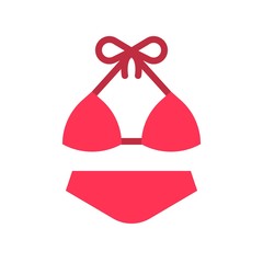 Swimsuit vector, tropical related flat style icon