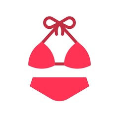 Swimsuit vector, tropical related flat style icon