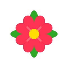 Tropical flower vector, tropical related flat style icon