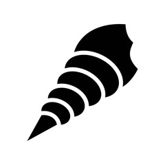 Shell vector, tropical related solid style icon