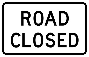 Road Closed road sign symbol