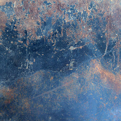grunge background: painted metal with rust and abrasions