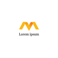 M letter logo. Letter logo vector design