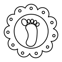 baby foot prints with lace