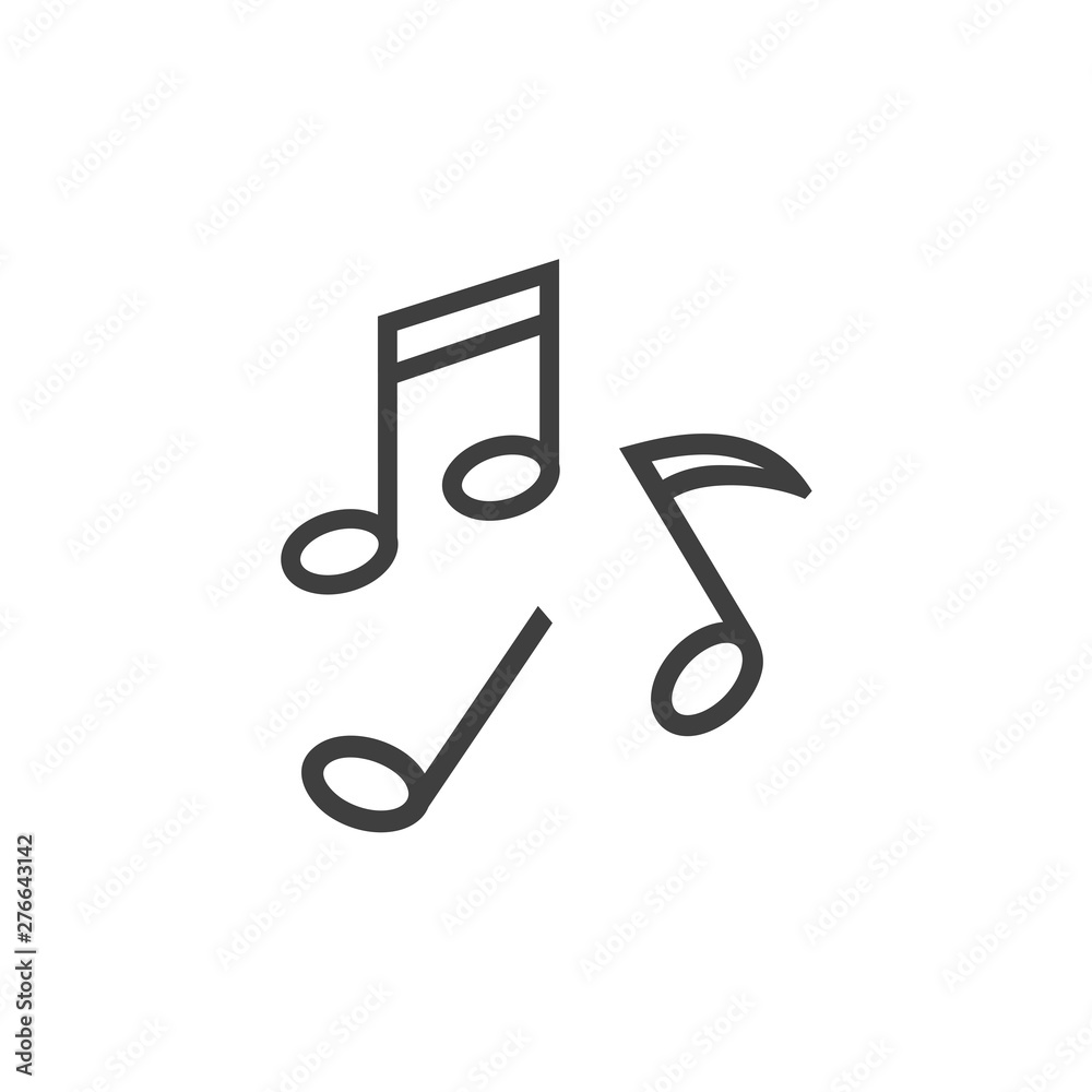 Poster music note icon symbol template black color editable. simple logo vector illustration for graphic an