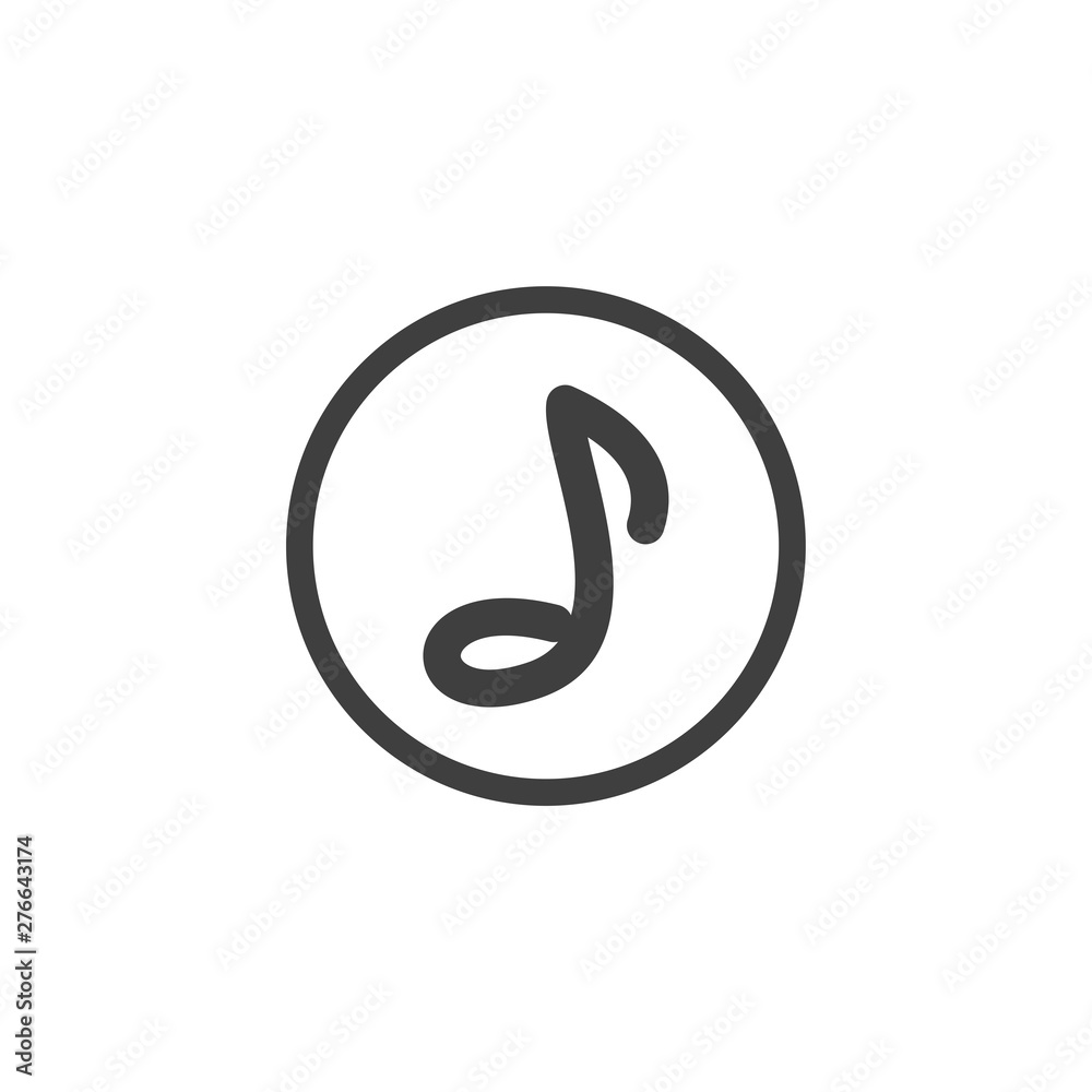 Poster music note icon symbol template black color editable. simple logo vector illustration for graphic an