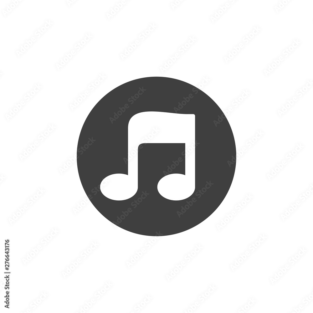 Poster music note icon symbol template black color editable. simple logo vector illustration for graphic an