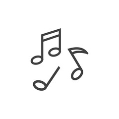 Music note icon symbol template black color editable. simple logo vector illustration for graphic and web design.