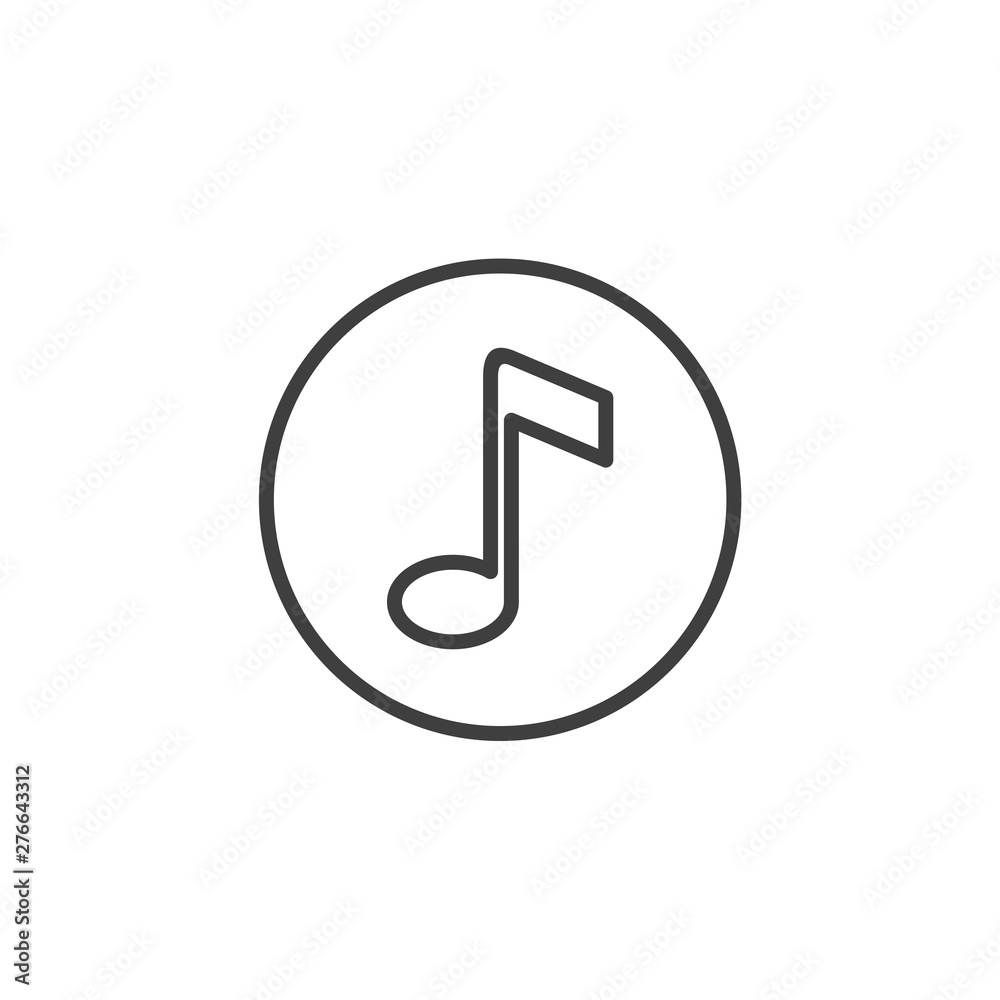 Poster music note icon symbol template black color editable. simple logo vector illustration for graphic an