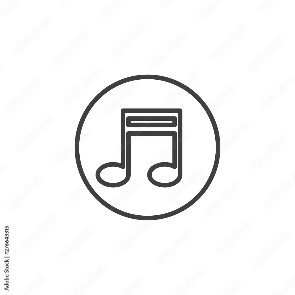 Poster music note icon symbol template black color editable. simple logo vector illustration for graphic an