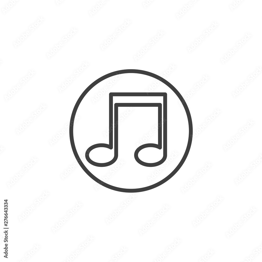 Poster music note icon symbol template black color editable. simple logo vector illustration for graphic an