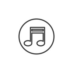 Music note icon symbol template black color editable. simple logo vector illustration for graphic and web design.