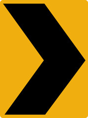 Curve Ahead Road Sign Symbol