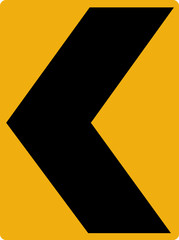 Curve Ahead Road Sign Symbol