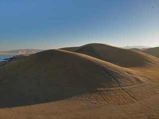 Fototapeta na wymiar Dunes at sunset in California