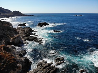 Fototapeta na wymiar Ocean cliffs dramatic view in California
