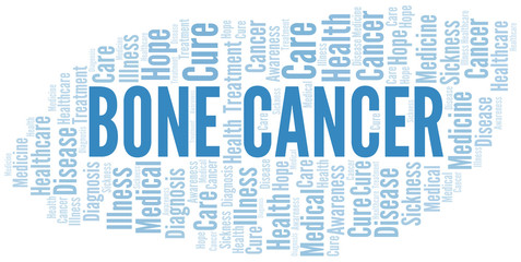 Fototapeta premium Bone Cancer word cloud. Vector made with text only.