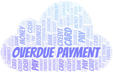 Obraz premium Overdue Payment word cloud. Vector made with text only.