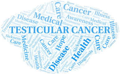 Fototapeta premium Testicular Cancer word cloud. Vector made with text only.