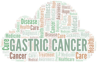 Obraz premium Gastric Cancer word cloud. Vector made with text only.