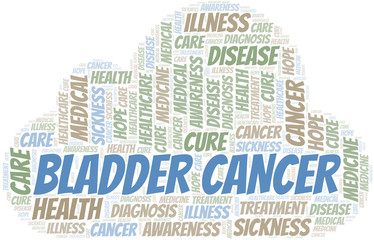 Fototapeta premium Bladder Cancer word cloud. Vector made with text only.