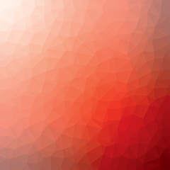 Red and orange crystal polygon background. Low poly mosaic banner. Geometric rumpled triangular origami style gradient illustration.