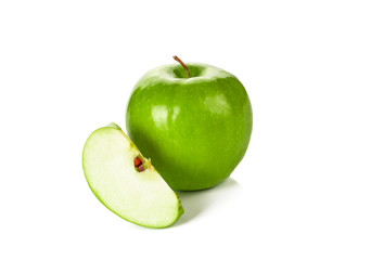 Fresh Green Apple Isolated on White Background