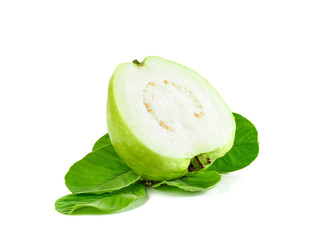 Guava fruit isolated on the white background
